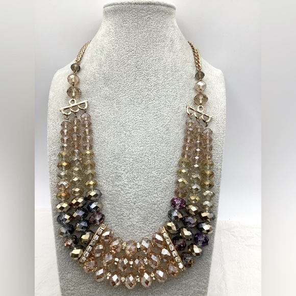🎄🎄Beautiful Faceted Glass Strands necklace - Picture 1 of 3